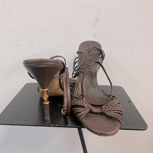 Gucci Leather Breaded bamboo Heel